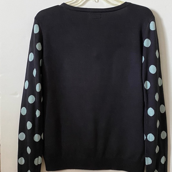 Numph Navy polkadot Cardigan in Size Medium - Picture 2 of 10
